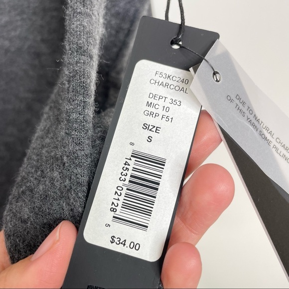 Stitch Fix l Copper Key Charcoal Scoop Neck Soft Brushed Knit Top, Small - Picture 3 of 8